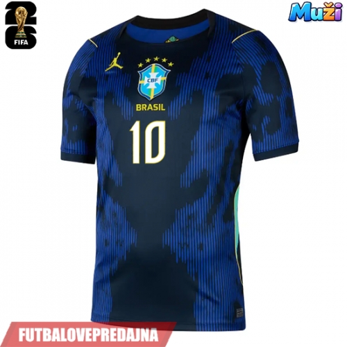 Lacne Muži Futbalové dres Brazília Vinicius Junior #10 MS 2026 Krátky Rukáv - Preč